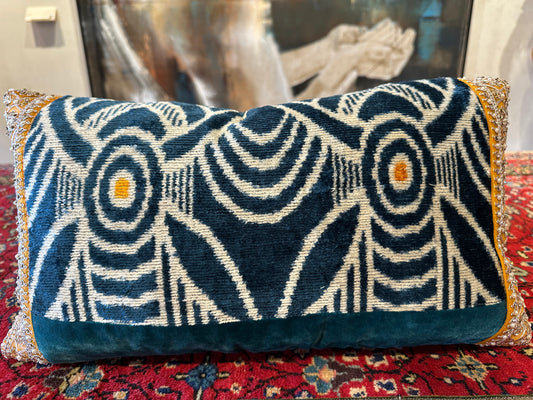 Lumbar Pillows w/Vintage Mirrored Trim (One of a Kind)